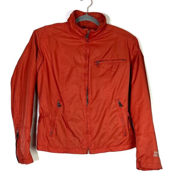 Harley-Davidson Burnt Orange Nylon Riding Jacket Medium - Picture 1 of 12